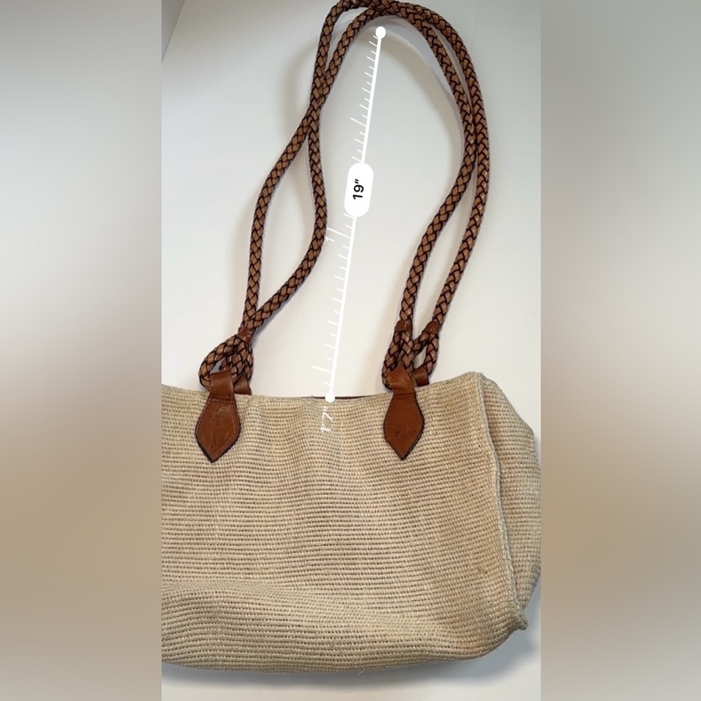 Jenny and the boys woven raffia or straw tote bag - Picture 9 of 11